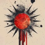 Red Splat Eruption Poster