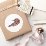 Red Tornado In Wind Motion Classic Round Sticker