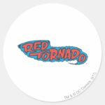 Red Tornado Logo Classic Round Sticker