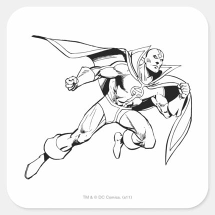 Red Tornado Outline Square Sticker
