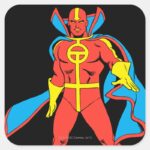 Red Tornado Pose Square Sticker
