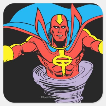 Red Tornado Twister Square Sticker