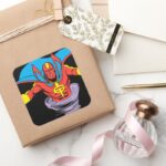 Red Tornado Twister Square Sticker