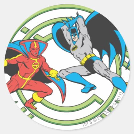 Red Tornado Batman Classic Round Sticker