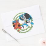 Red Tornado Batman Classic Round Sticker