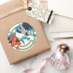 Red Tornado Batman Classic Round Sticker