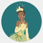 Regal Radiance Princess Tiana Classic Round Sticker