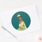 Regal Radiance Princess Tiana Classic Round Sticker