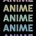 Retro Pastel Anime Text Poster