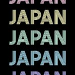 Retro Pastel Japan Text Poster