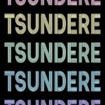 Retro Pastel Tsundere Text Poster