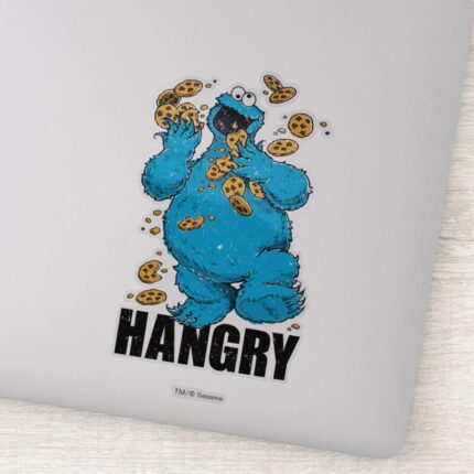 Retro Cookie Monster Hangry Sticker