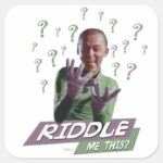 Riddler Riddle Me This Square Sticker