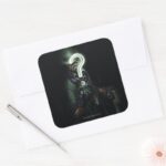 Riddler Illustration Square Sticker