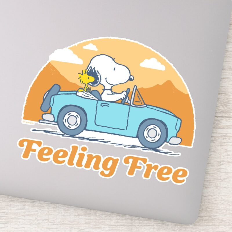 Road Trippin Peanuts Feeling Free Sticker