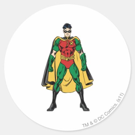 Robin Classic Stance Classic Round Sticker