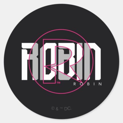 Robin Hi Tech Name Graphic Classic Round Sticker