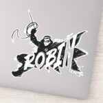 Robin Ink Brush Name Sticker