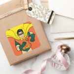 Robin Running Square Sticker