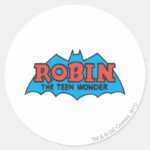 Robin The Teen Wonder Logo Classic Round Sticker