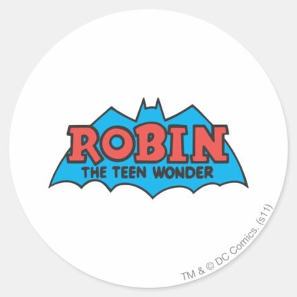 Robin The Teen Wonder Logo Classic Round Sticker