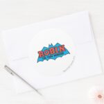 Robin The Teen Wonder Logo Classic Round Sticker