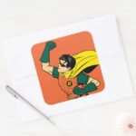 Robin Uppercut Square Sticker