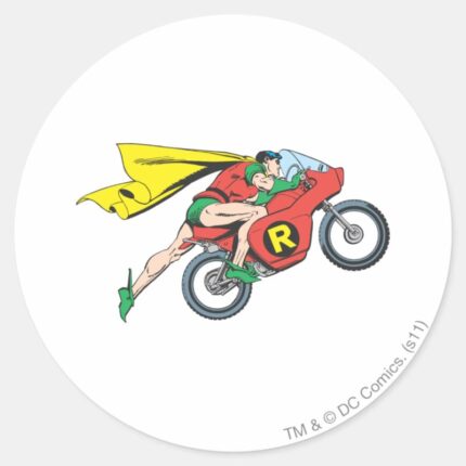 Robin Cycle Classic Round Sticker