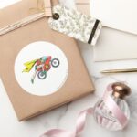 Robin Cycle Classic Round Sticker