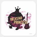 Rockstar Princess Square Sticker