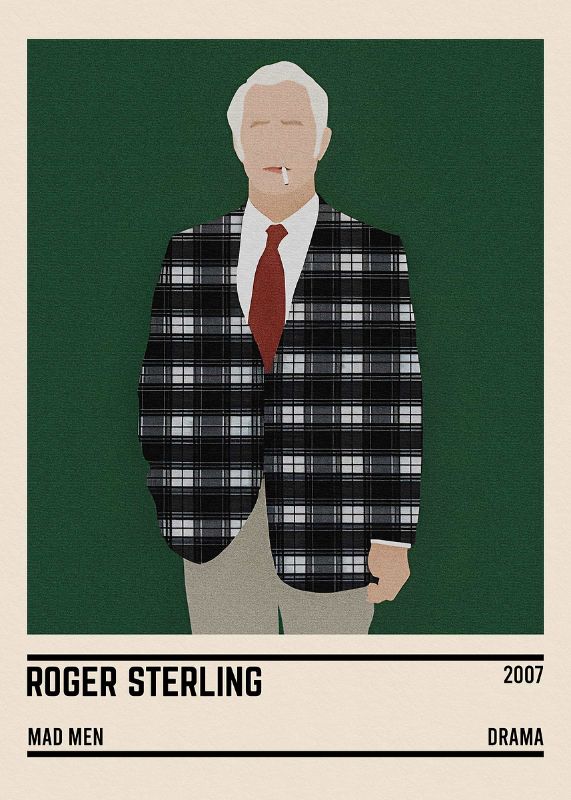 Roger Sterling Mad Men Poster