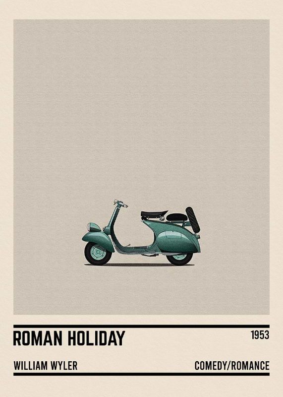 Roman Holiday Scooter Poster
