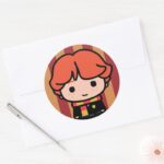 Ron Weasley Cartoon Character Art Classic Round Sticker