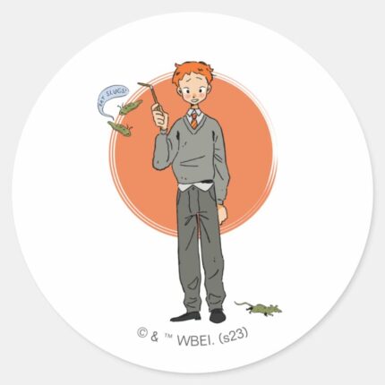 Ron Weasley Illustration Eat Slugs Classic Round Sticker
