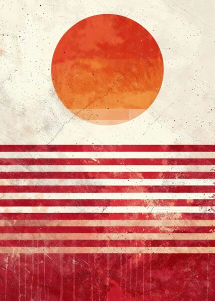 Rustic Sun Stripes Poster