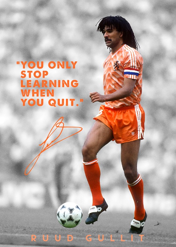 Ruud Gullit Soccer Poster