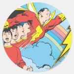 SHAZAM Billy Batson Classic Round Sticker