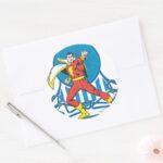 SHAZAM In Fight Stance Classic Round Sticker
