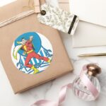 SHAZAM In Fight Stance Classic Round Sticker