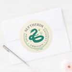 SLYTHERIN™ Green Snake House Pride Badge Classic Round Sticker