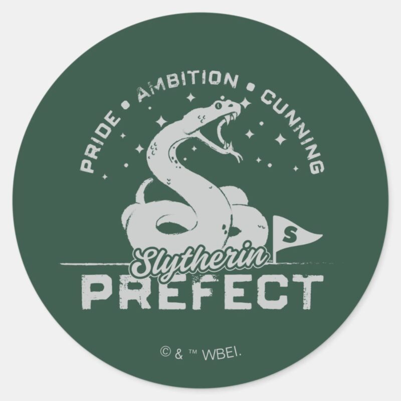 SLYTHERIN™ Prefect Badge Classic Round Sticker SLYTHERIN™ Prefect Badge Classic Round Sticker