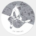 SPACE JAM A NEW LEGACY™ DAFFY DUCK™ Mod Pattern Classic Round Sticker