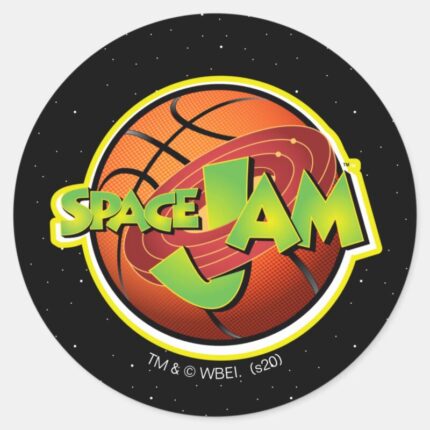SPACE JAM™ Basketball Logo Classic Round Sticker