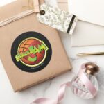 SPACE JAM™ Basketball Logo Classic Round Sticker