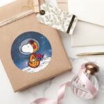 SPACE Snoopy Astronaut Classic Round Sticker