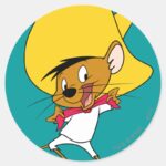 SPEEDY GONZALES™ Bow Tie Classic Round Sticker