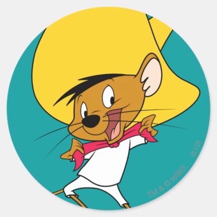 SPEEDY GONZALES™ Bow Tie Classic Round Sticker