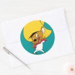 SPEEDY GONZALES™ Bow Tie Classic Round Sticker