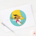 SPEEDY GONZALES™ Mustache Classic Round Sticker