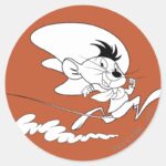 SPEEDY GONZALES™ Run Art Classic Round Sticker
